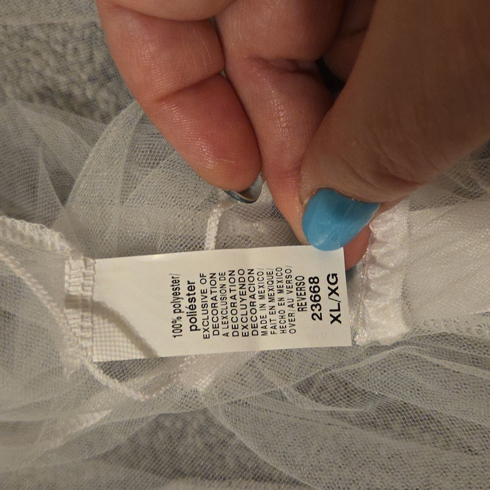 White Bridal Sheer Robe - Picture 4 of 4